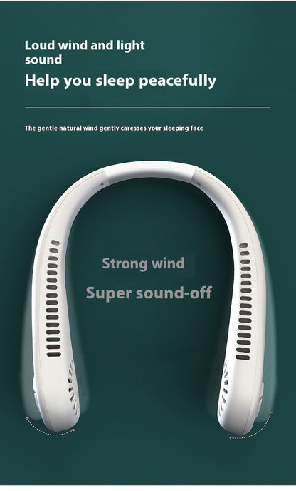 Portable Mini Rechargeable Large Capacity Mute Halter Fan